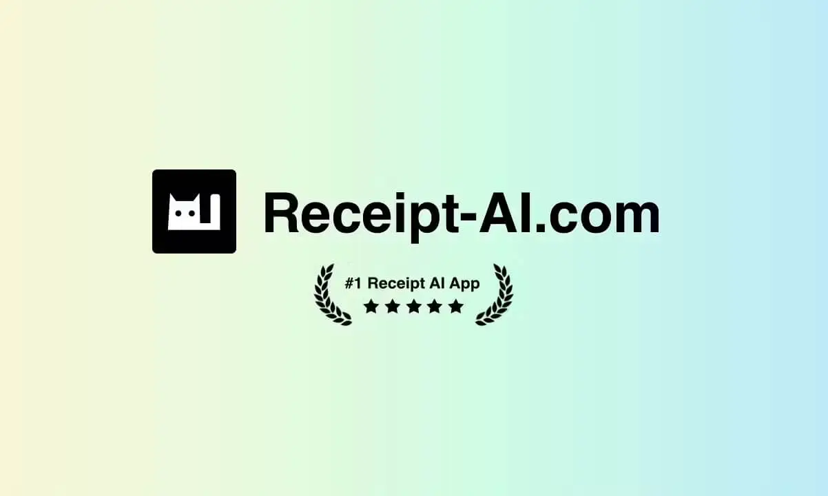 Receipt-AI.com logo with cat icon and five-star '#1 Receipt AI App' badge. SMS receipt automation app for QuickBooks and Xero users in the U.S. and Canada.